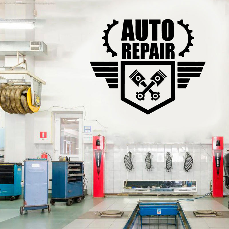 Auto Repair Shop Logo - Auto Reparatur Wandtattoo Auto Service Logo
